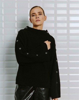 Ines WBL Rib Strik - Black